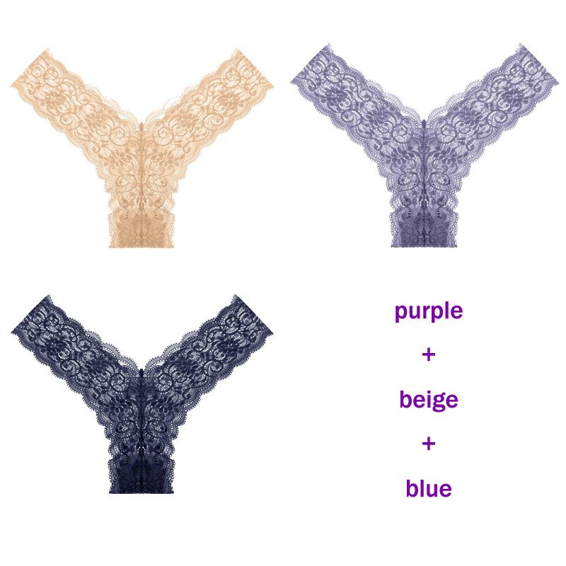 CINOON 3 Teile/los frauen höschen Transparent Low-Taille Unterhose Aushöhlen Tanga Weibliche Nahtlose G-String Sexy Unterwäsche Spitze Dessous panty