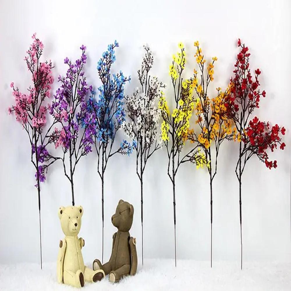 Neue Lange Künstliche Sakura Blume Seidenblätter Frühling Winter Garten Topfpflanzen Hochzeitsszene DIY Heimstrauß Dekoration