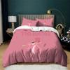 3-teiliges Pink Panther Show Bettwäsche-Set Leichte Bettbezug-Garnitur Einzelbett Gemütlich Ultra Weicher Bettbezug mit Kissenbezügen