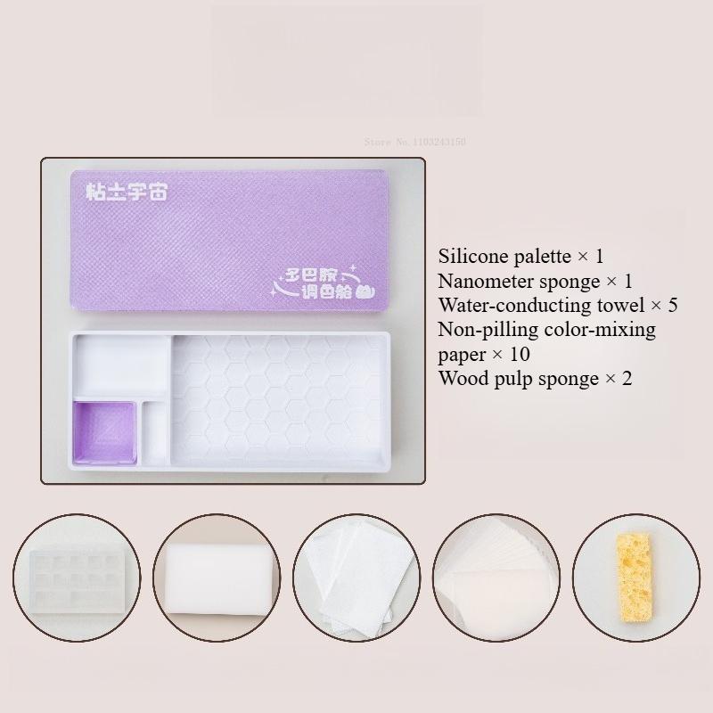 

Water-based Paint Pen Coated with Acrylic Coloring Moisturizing Box DIY Clay Doll Face Modeling Decorative Painting Palette Box