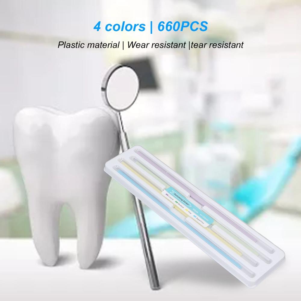 60PCS Plastic Dental Sandpaper Strips Portable Tooth Sanding Strips For Tooth Polishing