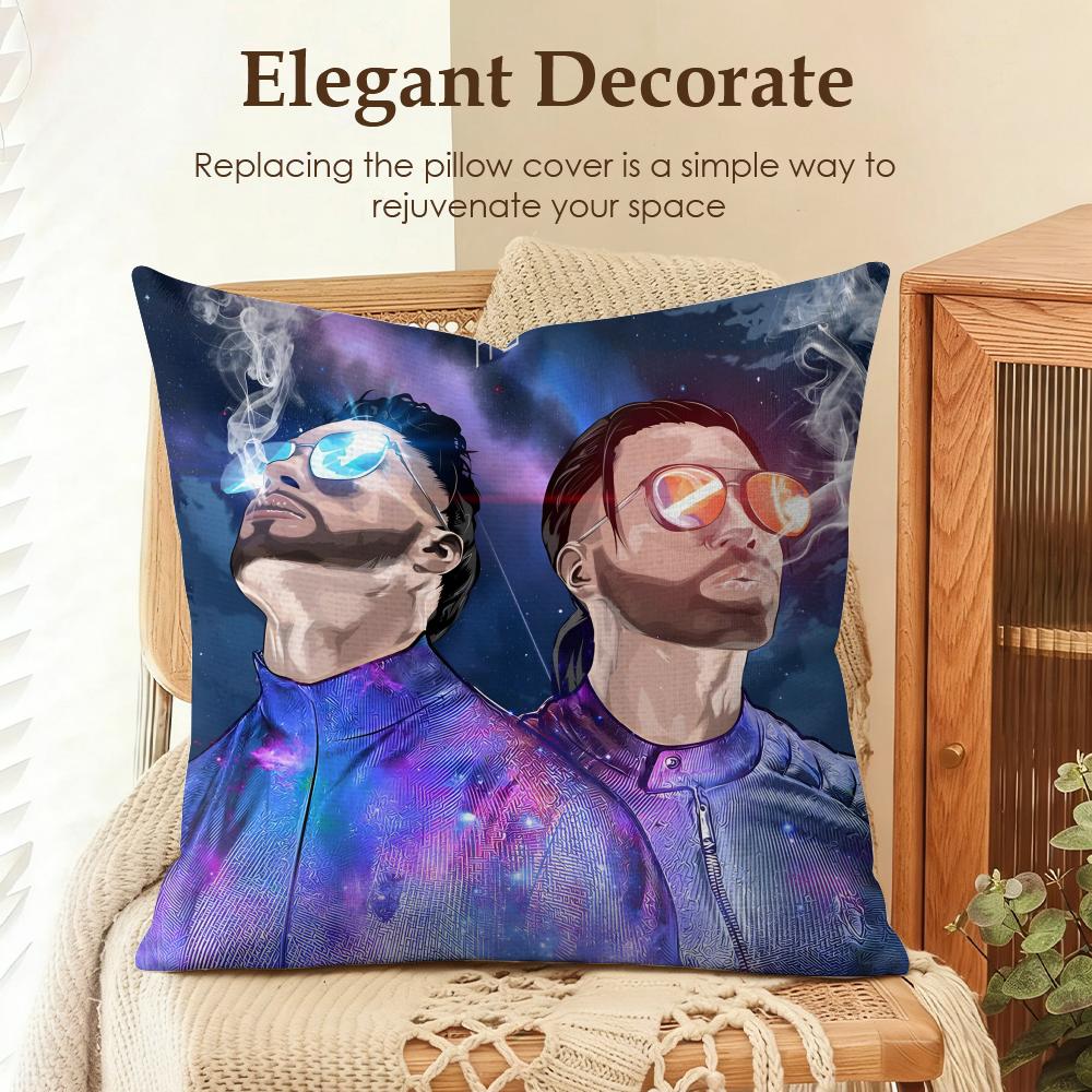 Rapper PPNL Cushion Cover Natural Linen Organic Fabric DoubleSided Printing Sofa Home Decor Gift Pillow Case