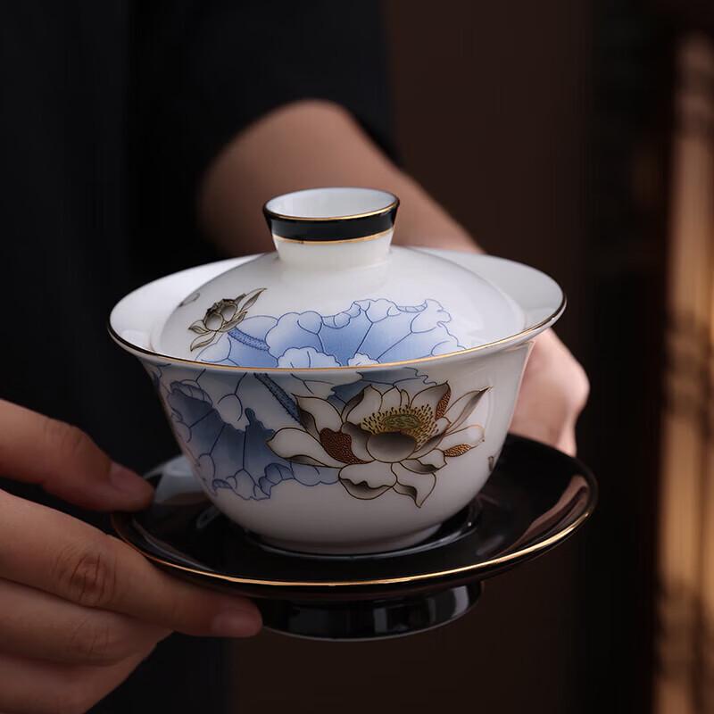 Tang Hui Jade Porcelain Gaiwan Tea Cup