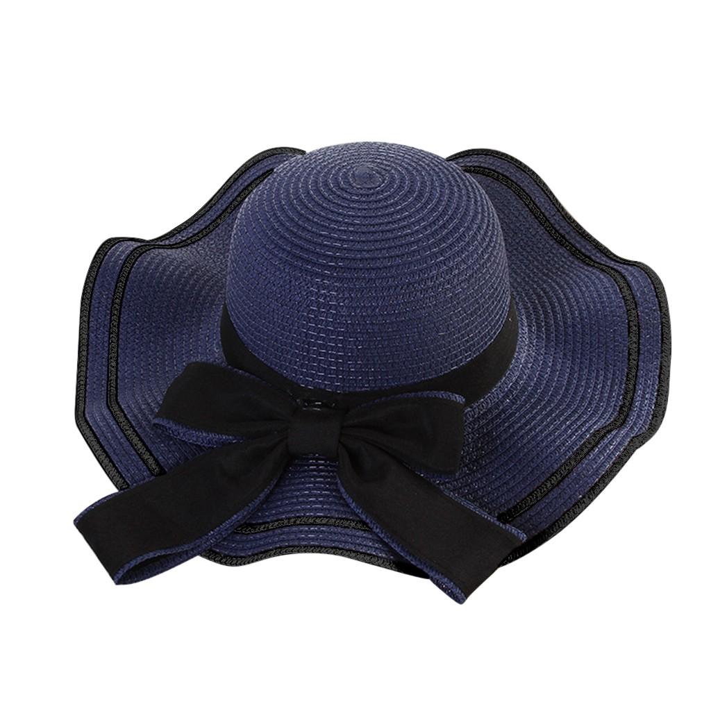 Women Beach  Jazz Sunshade Panama Fedora Hat Gangster Cap