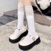 Japanese Jk Lolita White Lace Knee Socks Children Pure Lolita Long High Stockings Spring And Autumn