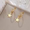 Classic Star And Moon Earrings Set With Starburst Cone Drop Dangle Earrings For Women Fashion Jewelry