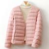 New national standard down liner light down jacket women's short collarless autumn and winter thin white duck down light inner wear