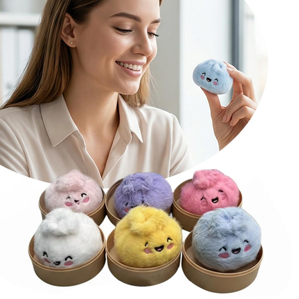 Portachiavi Peluche Panino al Vapore Giocattolo Morbido da Spremere Ciondolo Borsa Bao Kawaii Decorazione da Scrivania Adorabile Regalo Creativo Per Adolescenti e Adulti