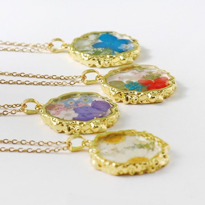 Collana Floreale in Resina Leggera Catena Regolabile per la Clavicola per Pelli Sensibili Accessorio Gioiello da Indossare Ogni Giorno