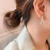 Punk Pendant Matte Gold Women Paper Clip Earrings Geometric Earrings Crystal Stud Earrings
