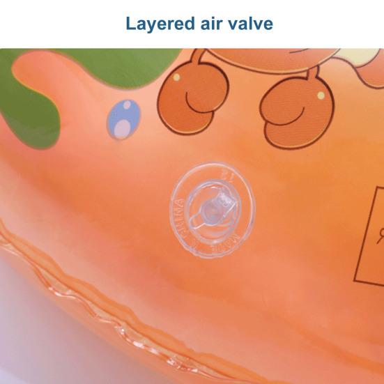 Swimming Ring Strong Buoyancy Good Sealing Cartoon Inflatable Toughness Water Entertainment Kid Colorful Swimming Circle Beach Supply