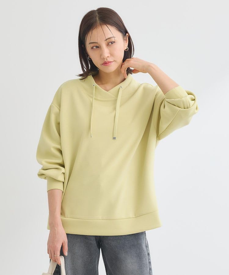 Pullover cardboard collar lime green [Green Parks] sweater, pullover, women's,