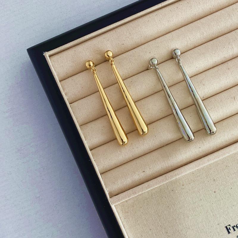 Minimalist Danish Teardrop Tassel Earrings for Women - European & American High-End Design