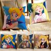 Anime Magical SSailor MMoon Cushion Cover Pillowcase Antidustmite Living Room Sofa Decor Cushion Room