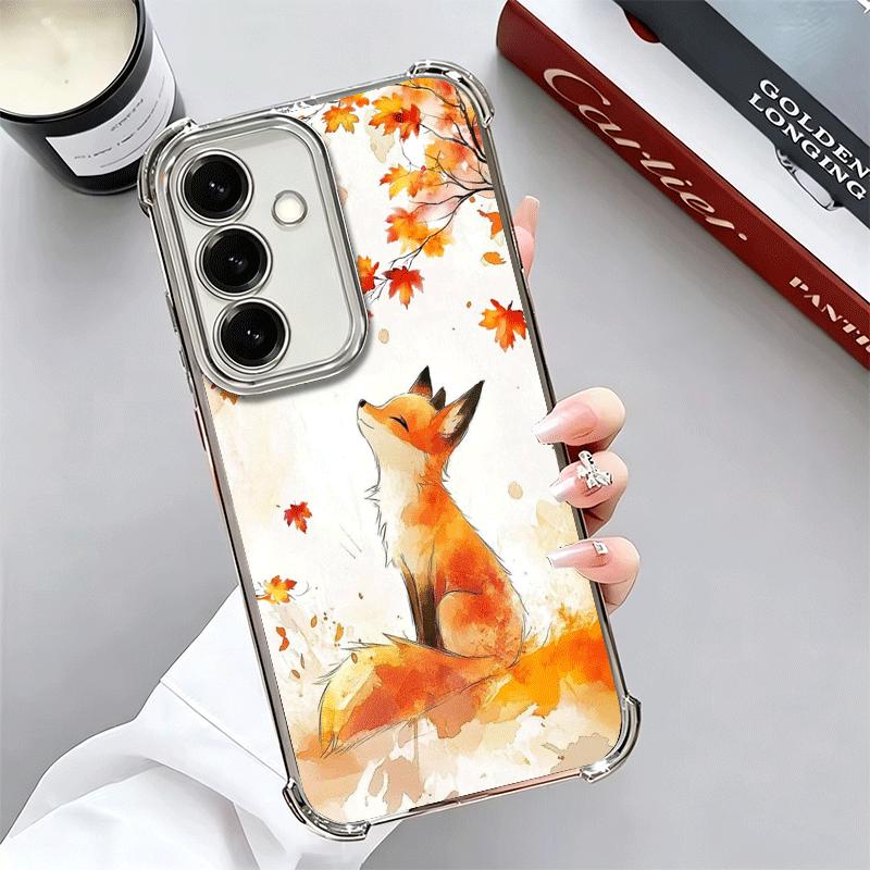

Cartoon Fox Animal Plating Phone Case For Samsung A17 A07 A37 A57 A16 A56 A15 A55 A14 A54 A13 A53 A26 A36 A25 A35 A24 A34 A23 A3 Samsung A37