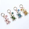 Keychain Sparkling Rhinestones Turtle Shape Bag Ornament with Faux Pearls Decor Bags Keys Decoration