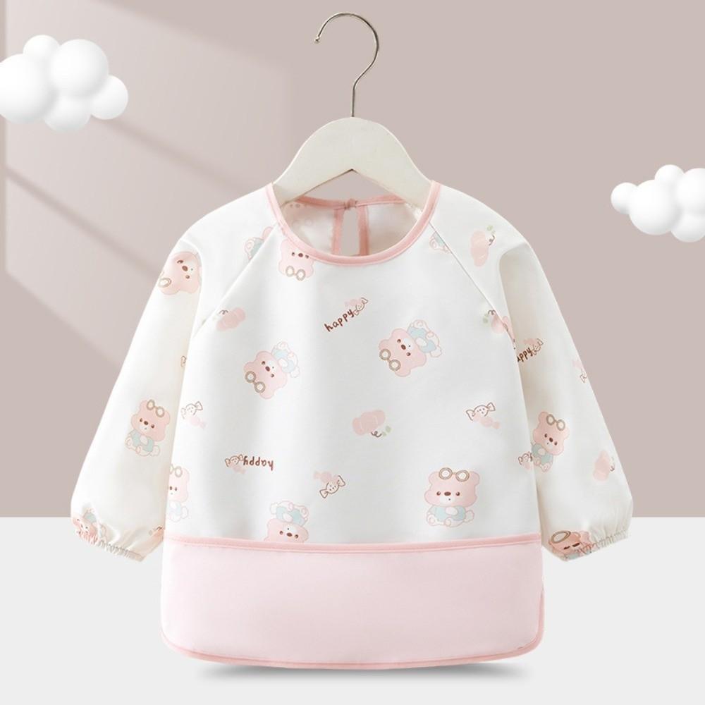 

Детские нагрудники с длинным рукавом и карманами, детская манишка, новый детский фартук для еды 2-3 Years Old-E