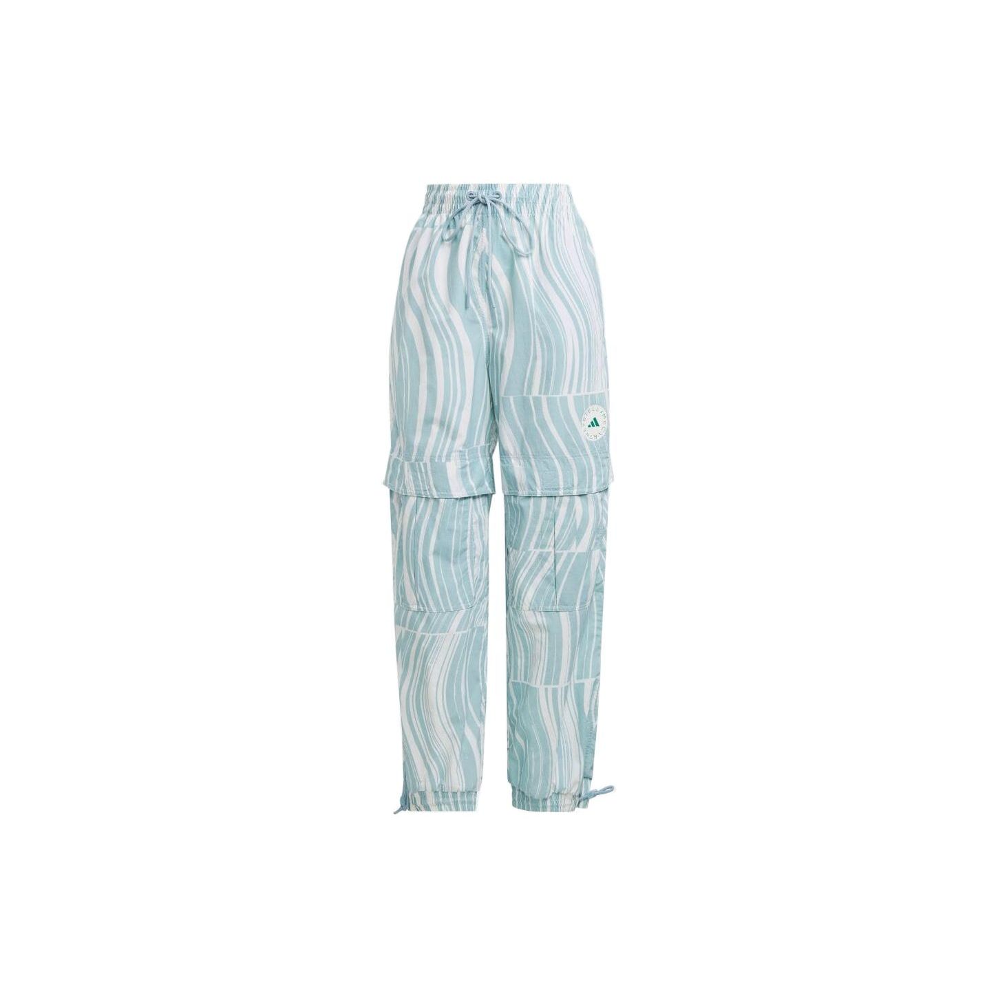 Adidas By Stella McCartney Truecasuals Allover Printed Woven Track Pants Women Blue White HT1103 XS