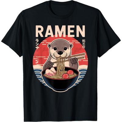 Otter Ramen Japanische Nudeln Kawaii Anime Otter T-Shirt