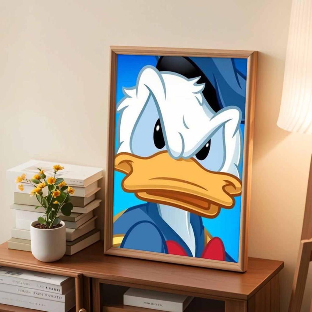 5D Diy Diamond Painting Angry Donald Duck Full Drill Rhinestones Mosaic Embroidery Handmade Products Home Decor Gift