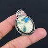 925 Sterling Silver Oval Natural K2 Jasper Daughter Bezel Unique Trendy Pendant