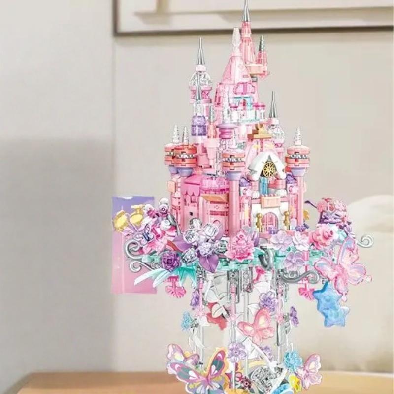 Flower Yan Castle Patchwork Assembly Building Blocks Toy Girls And Children To Send Gifts
