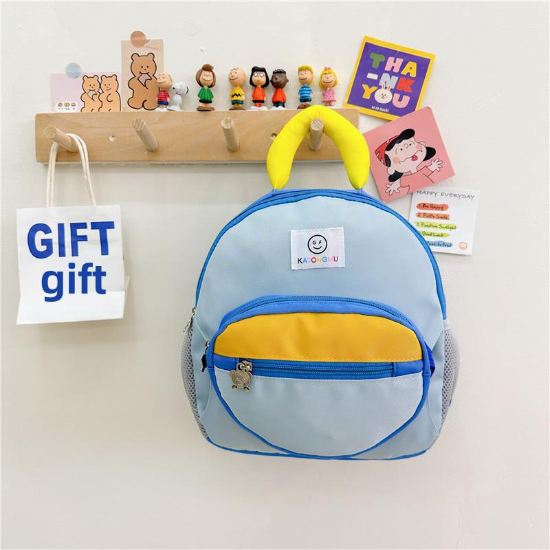 Trendy Korean Style Kids Backpack With Removable Sling Bag For Boys And Girls In Blue Pink Orange And White