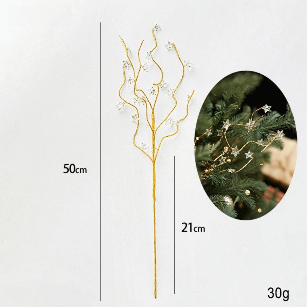 Transparente Perlen Kristall Knospenzweige Funkelnder Weihnachtsbaumschmuck Weihnachtsdekoration