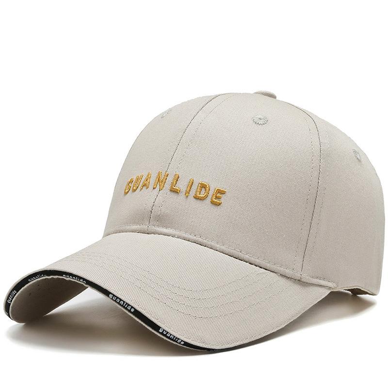 

Letter Embroidery Guanlide Baseball Cap Outdoor Adjustable Sun Protection Hat Beige