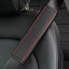 Leather Safety Belt Cover Seat Belt Padding Pad Shoulder Cushion Strap Safety Belt Shoulder Cover