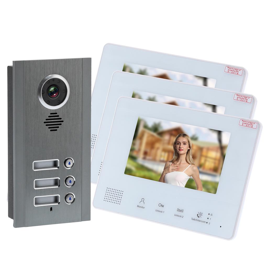 BUS 2 Wire Video Doorbell Camera Direct Press Type Color Display Two Way Intercom Night Vision