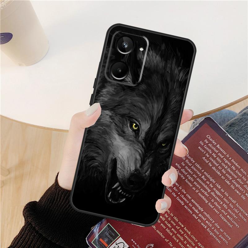 Angry Wolf Case For Realme GT 7 Pro GT 6T 6 5 C55 C53 C51 C21Y C25S C61 C67 C75 10 11 12 13 14 Pro Plus