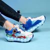 Children Four Wheels Luminous Glowing Sneakers Black Pink Led Light Roller Skate Shoes Kids Led Shoes Boys Girls USB Charging