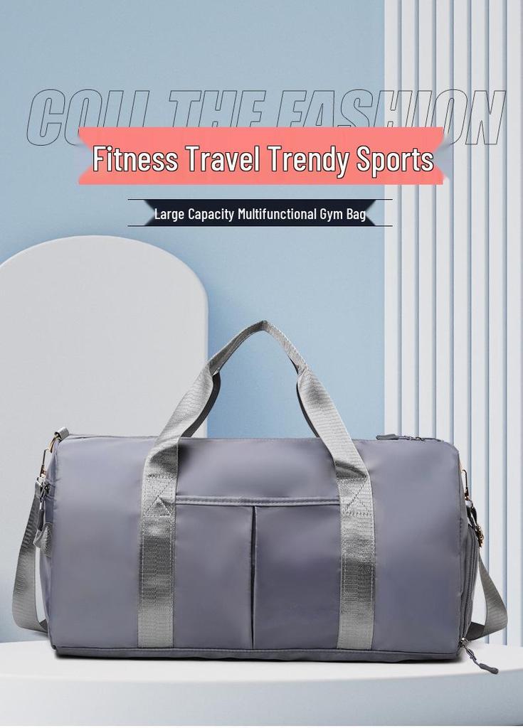 Logo Fitness Bag: Large, Wet/Dry Separation, Luggage Handle Attachment, Shoe Compartment, Ideal for Travel, Swimming, Sports
