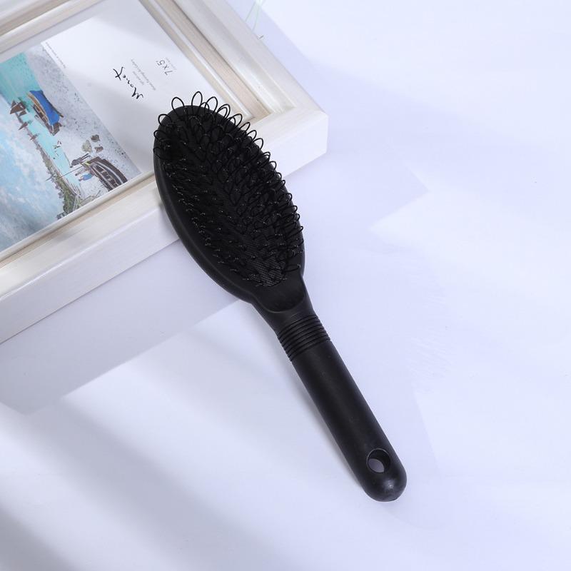 Meier Fluffy curly hair cushion comb - massage & styling gadget - compact home hair smoothing comb чёрный
