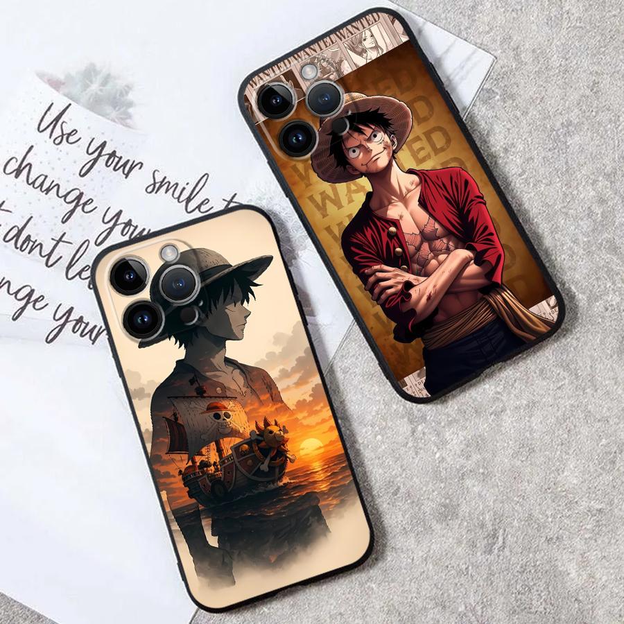 Anime One Piece Luffy Case for Apple iPhone 11 13 Pro SE 15 14 XR 16e 8 Plus XS X 16Pro Max 12 Mini 7 6s Soft Cover