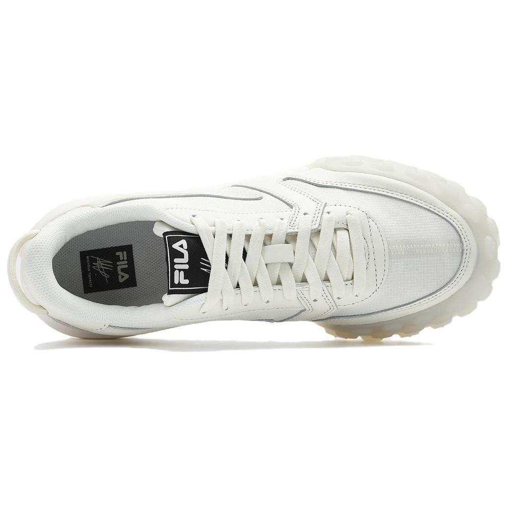 FILA Gara Fabric Leather Mesh Suede Nylon Comfortable Versatile Low-Top Casual Shoes Men sneaker White F12M423110FGD