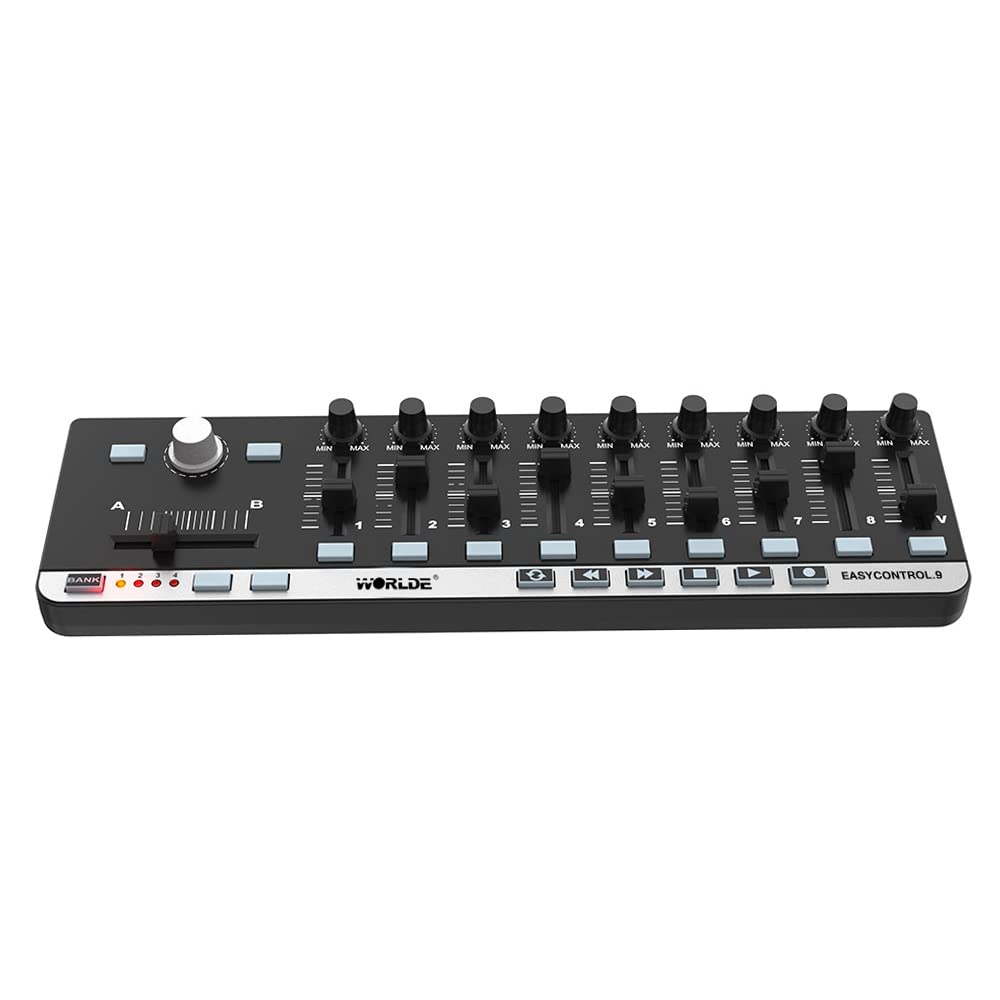 Btuty Portable Mini USB 9 Slimline Control MIDI Controller Keyboard Controller