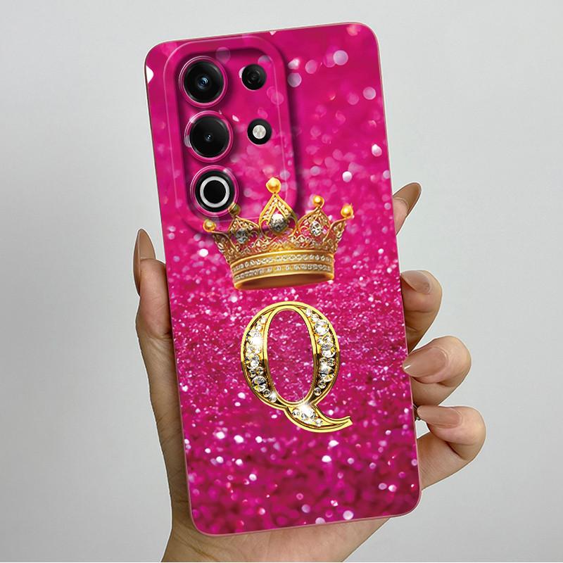 For itel S25 Ultra Case S686LN Luxury Crown Letters Matte Soft Silicone Protective Back Cover for ItelS25 S 25 Ultra 5G Fundas