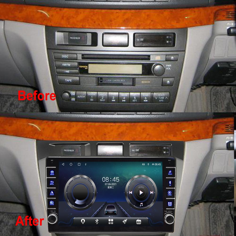 2 Din Android Car Radio Multimedia Video Player για Toyota Mark 2 JZX110 Verossa 2000-2007 With Button Knob WiFi 1+16GB
