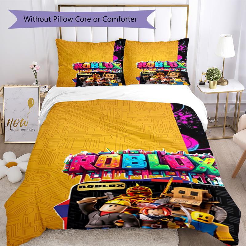 Set Biancheria da Letto Roblox Copripiumino Traspirante con Federe Biancheria da Letto Decorativa per Camera da Letto Decorazione della Casa Regalo di Compleanno