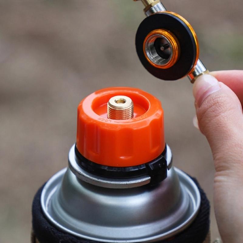 Quickly Connect Gas Canister Adapter For Outdoor Stove Leak Proof Universals High Pressures Gas Adapter