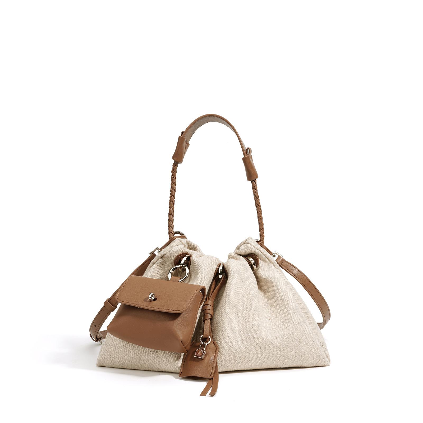 Drawstring cloud bag fashionable high-end lucky bag shoulder messenger bag high value casual simple large capacity handbag