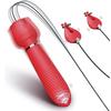 Heart-Shaped Nipple Clamps & Rose Vibrator Massager: Insertable Breast Stimulator & Masturbator Adult Toy