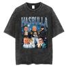 Camisetas Gráficas Limitadas de Hasbulla Magomedov para Hombre y Mujer Mini Khabib Blogger Lucha Hip Hop Vintage Lavado Camiseta de Manga Corta