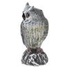Solarbetriebene Eule Leuchtende Augen Lebensechte Rufe Wasserdicht Sonnenbeständig Vogelabwehr für Zuhause