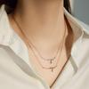 Korean S925 Silver Bow Smile Necklace – Women's Light Luxury Fairy Clavicle Chain