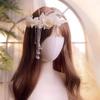 Franse Exquise Bruidshoofdbanden Veer Parels Bruidshoofddeksel Bloem Luxe Bruiloft Hoofddeksels Bruidsaccessoires
