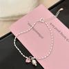 PANJBJ 925 Sterling Silver Double Layer Pearl Bracelet for Women Girl Design Bead Korean Sweet Jewelry Dropshipping