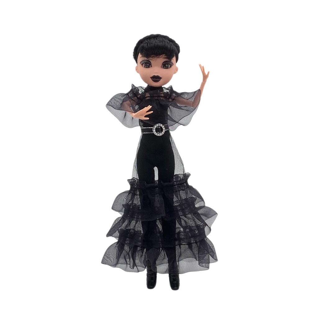 Adams One Bebek Wednesday Addams Gotik Siyah Elbise Kostümü Rave'n Bebek